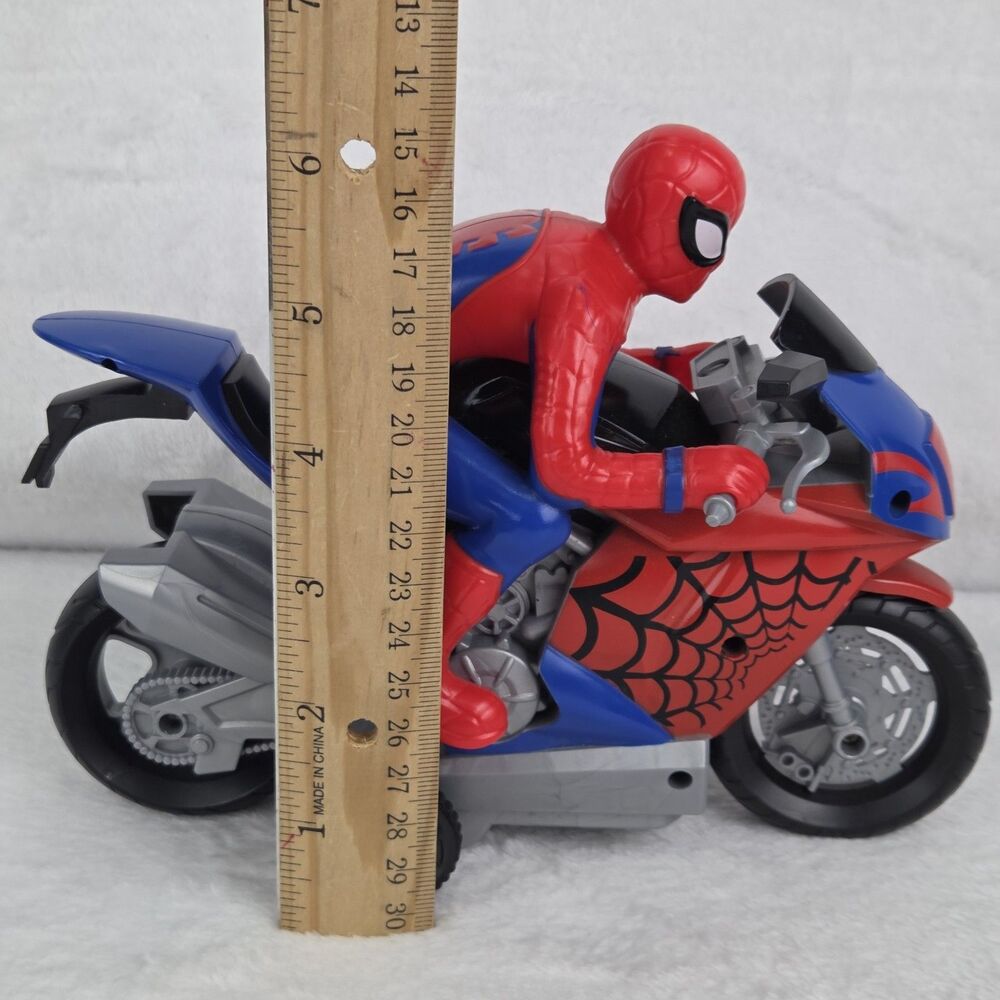 Marvel Spiderman‎ Remote Control Motorcycle Bike With Rider Tested Working - Picture 3 of 10
